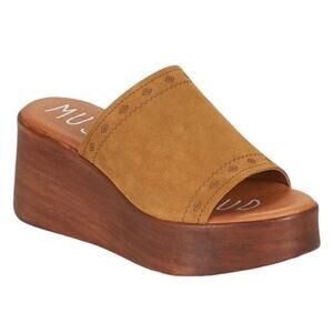 Musse & Cloud Brown Suede Boho Mules Slide size 40 US 10